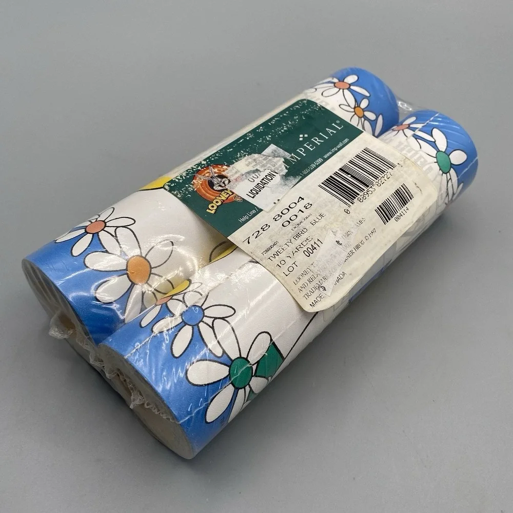 Looney Tunes Tweety Bird & Daisies Wallpaper Border Self Stick 10 Yards‎ 2 Rolls
